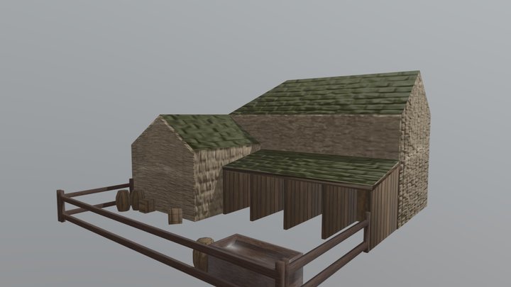 Medieval stable 3D Model