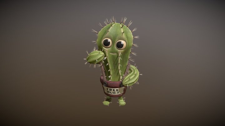 My little green cactus 3D Model