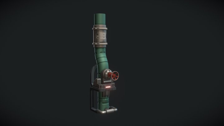 04_DOOM_pipe (detail) 3D Model