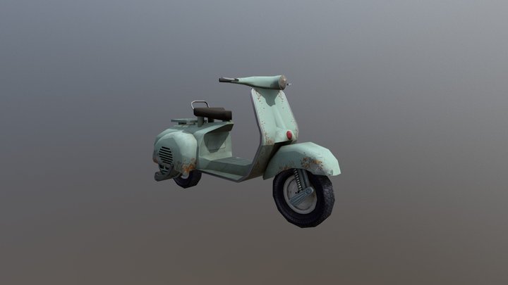 Low Poly Vespa 3D Model