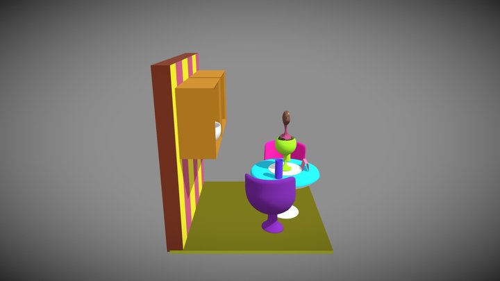 Ice cream shop 3D Model