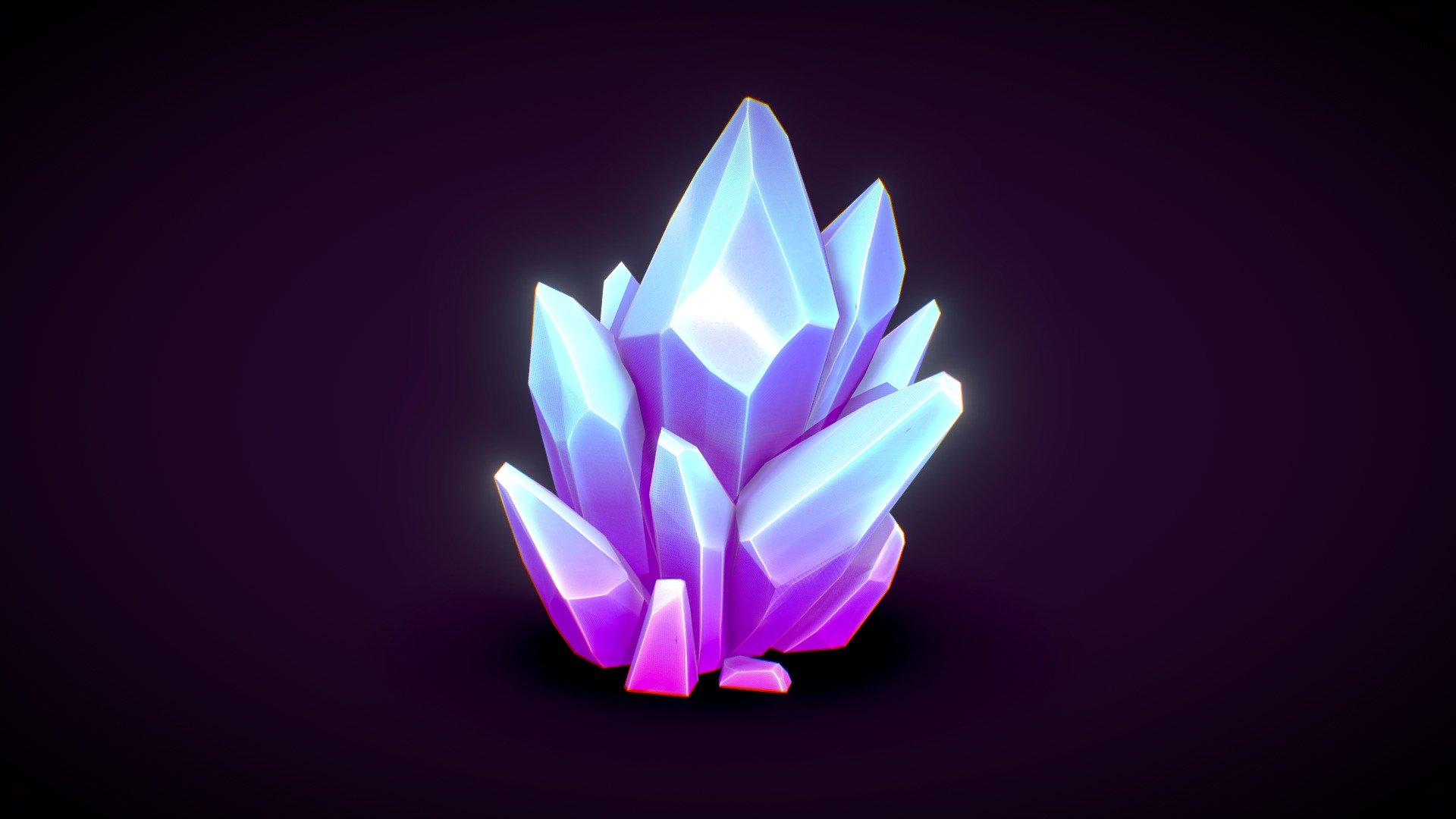 Stylized Crystal Cluster 💎 — Sketchfab embed 3D viewer