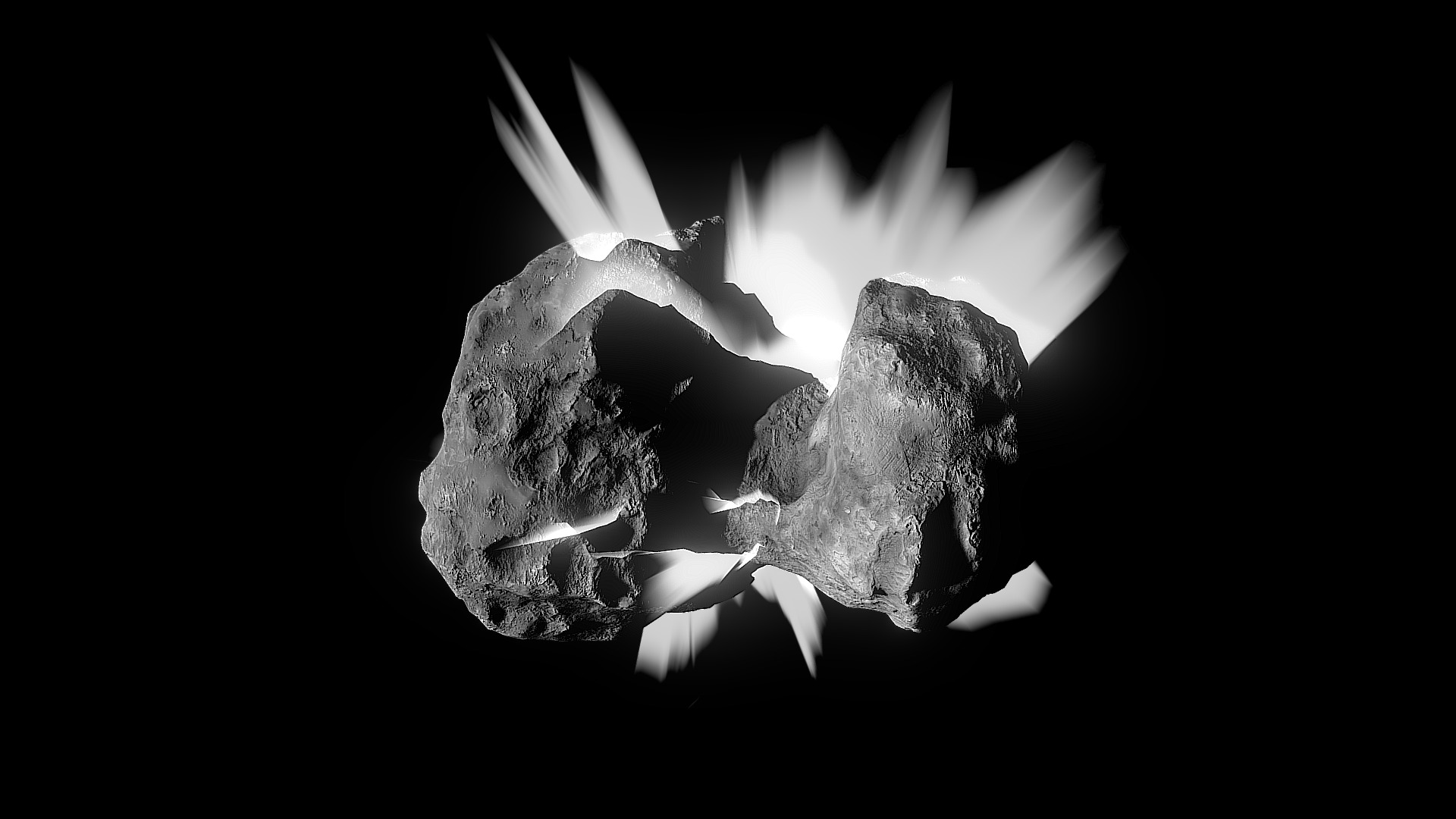 3D model 67P/Churyumov-Gerasimenko comet - This is a 3D model of the 67P/Churyumov-Gerasimenko comet. The 3D model is about a close-up of a skull.