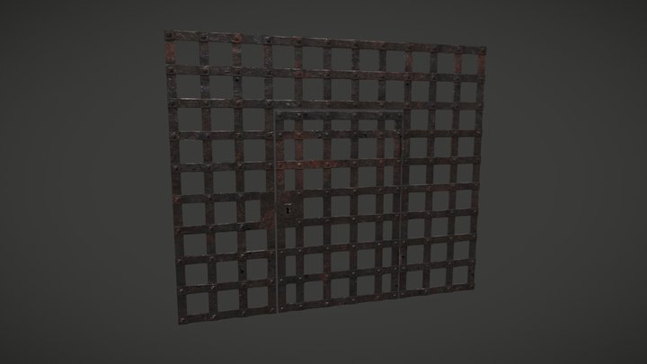 Dungeon/Prison Bars + Door 3D Model