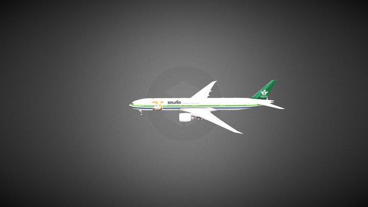 boeing 777-300ER Saudi Arabian Airlines (Saudia) 3D Model