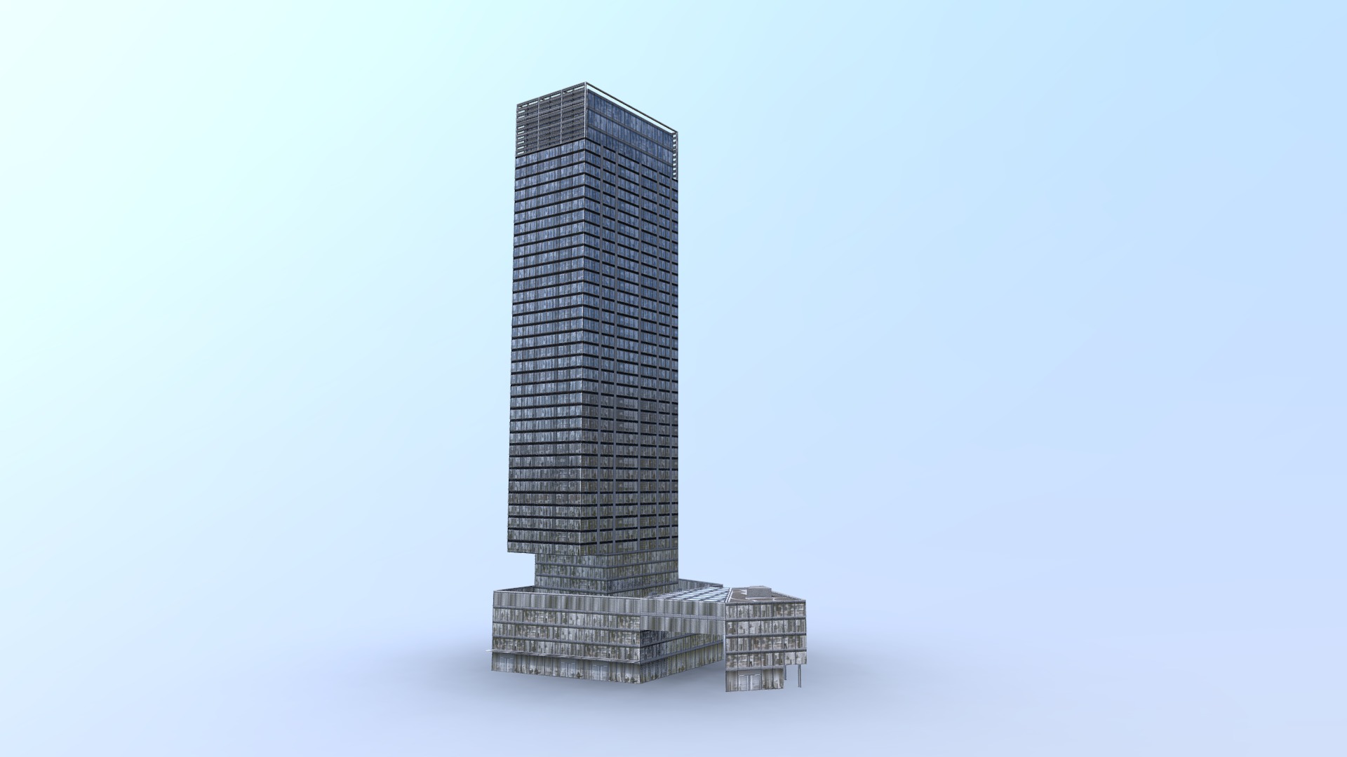 3D model Cosmopolitan Warsaw - This is a 3D model of the Cosmopolitan Warsaw. The 3D model is about a tall building with a tower.