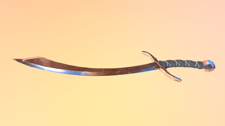 3D Scimitar 3D Model