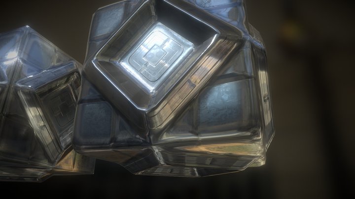 Cube With LOD 3D Model