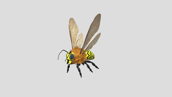 abeja estilizada 3D Model