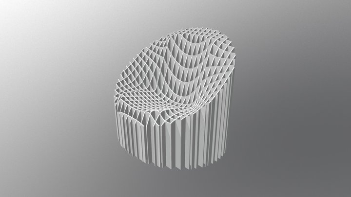 Cardboard Chair 3D Model