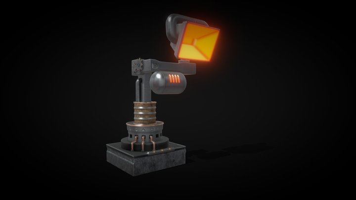 Steampunk Bellows Lamp 3D Model