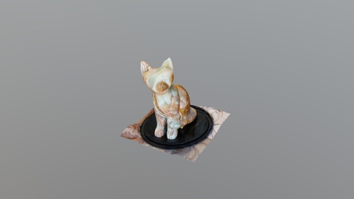 Marble Cat Capture 3D Model