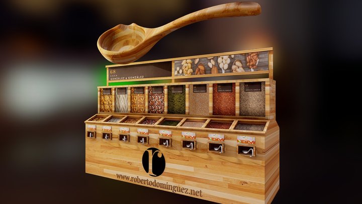 Mueble Granel (Bulk) Visual Merchandising – Modelo 3D gratuito STL