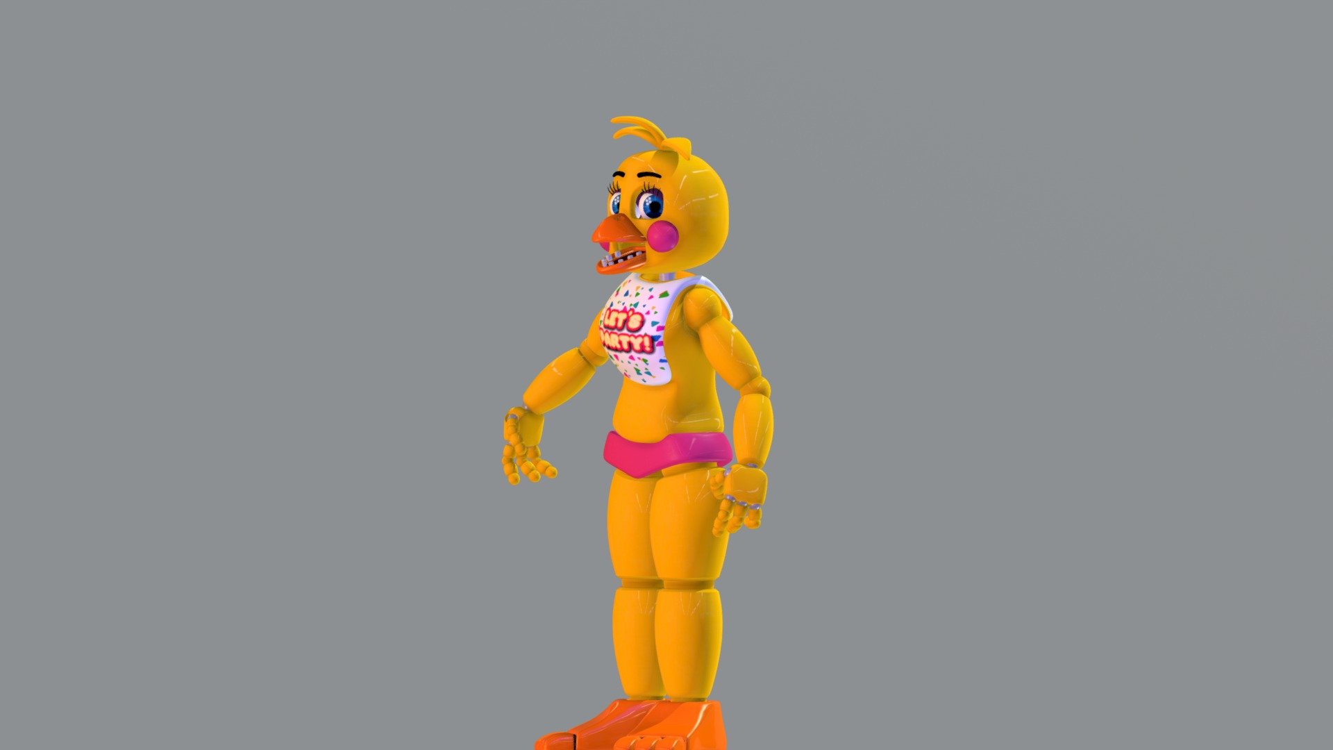 Fixed HW Toy Chica - 3D model by The Model Master (@Radical_sockster) .