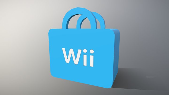 Wii Shop Bag - Nintendo System 3D Model