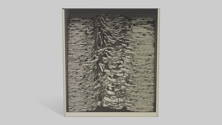 Joy Division Unknown Pleasures artwork 3D Model