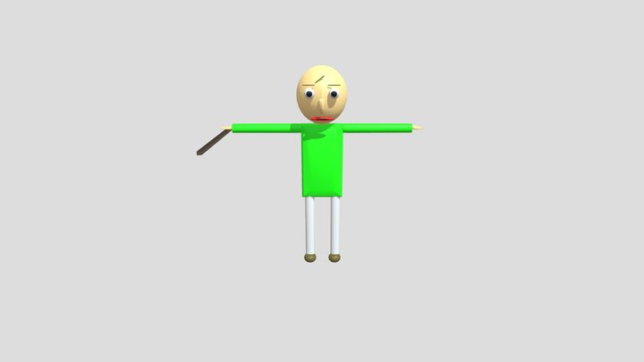 Old Baldi 3D Model