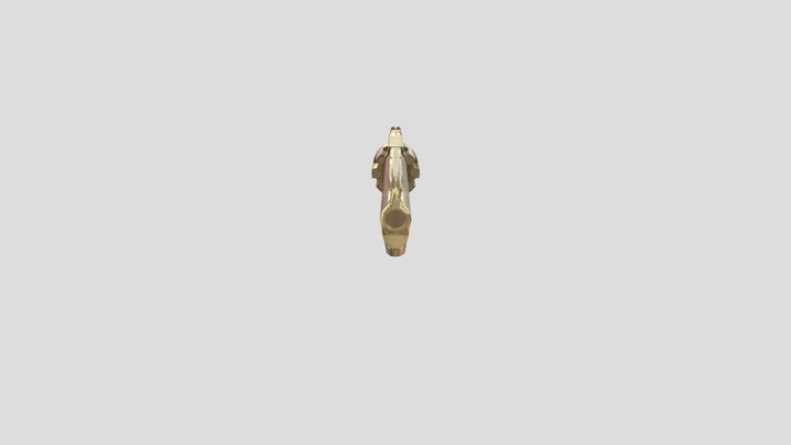 Golden Revolver 3D Model