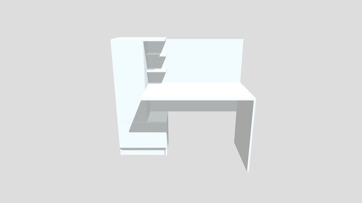 Fésülködő - Laptop asztal 3D Model