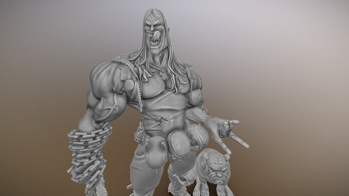 Lobo Sculpt (DC COmics) 3D Model