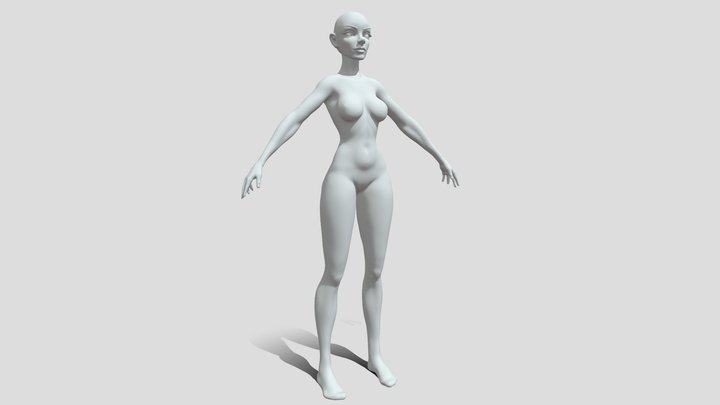 Sexy female muscle 3d art erotic-hot Nude