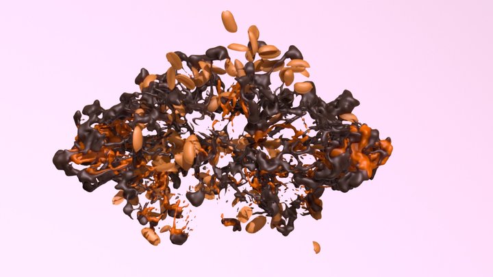 Eti Canga Chocolate & Caramel Splash 3D Model
