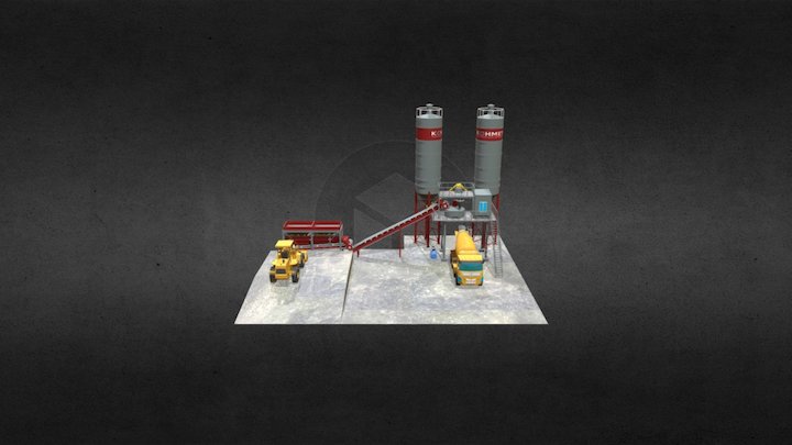 Сoncrete-mixing plant (Бетонный завод) 3D Model