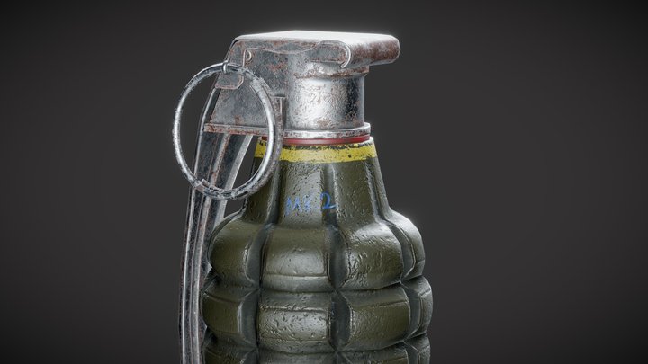 MK2 Frag Grenade 3D Model