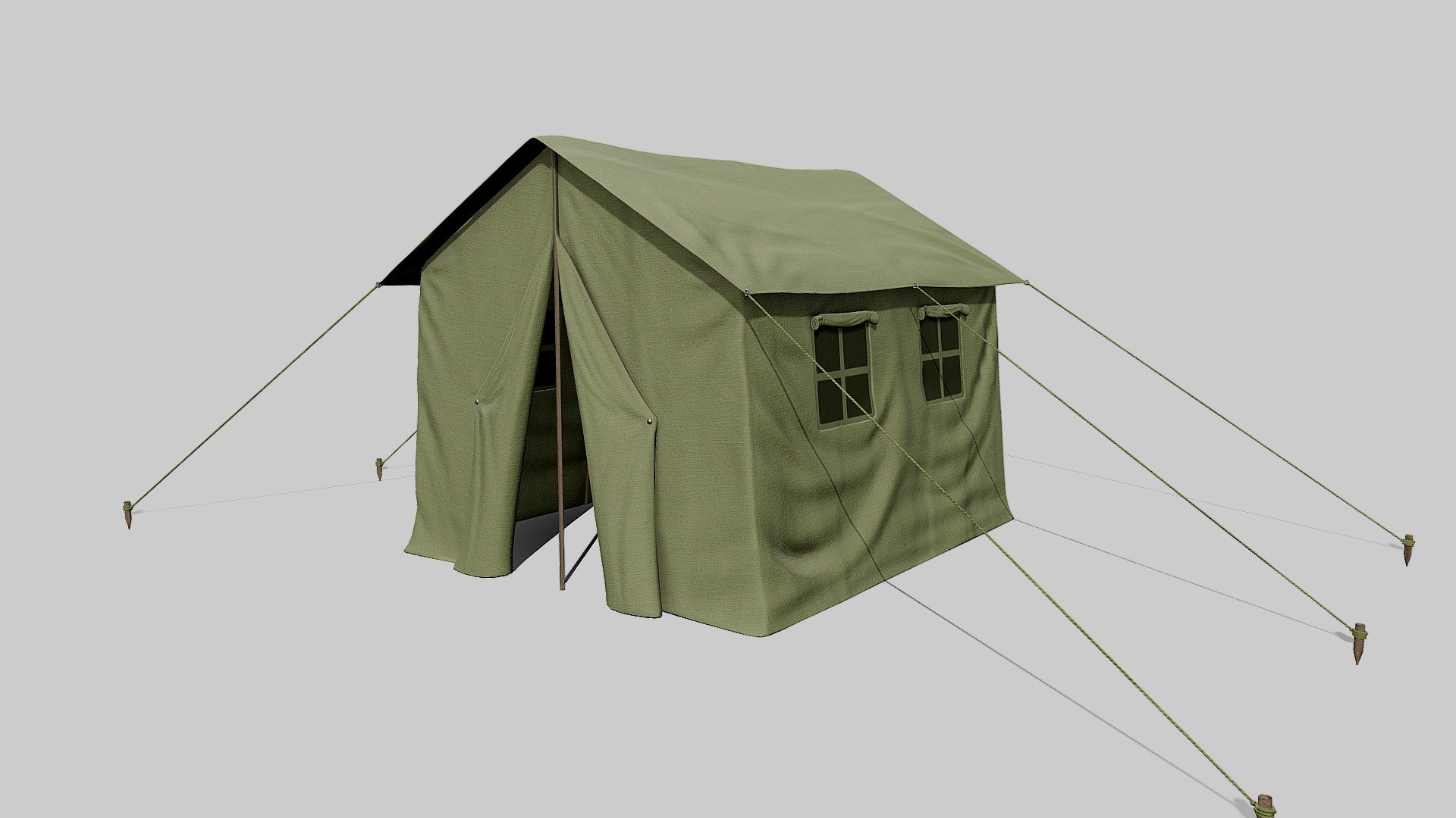 Military Tent Green - Buy Royalty Free 3D model by polyfarm [411909a ...