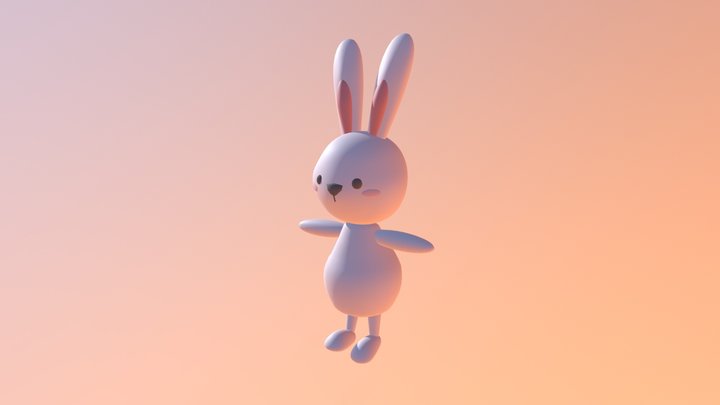 Walking Rabbit 3D Model