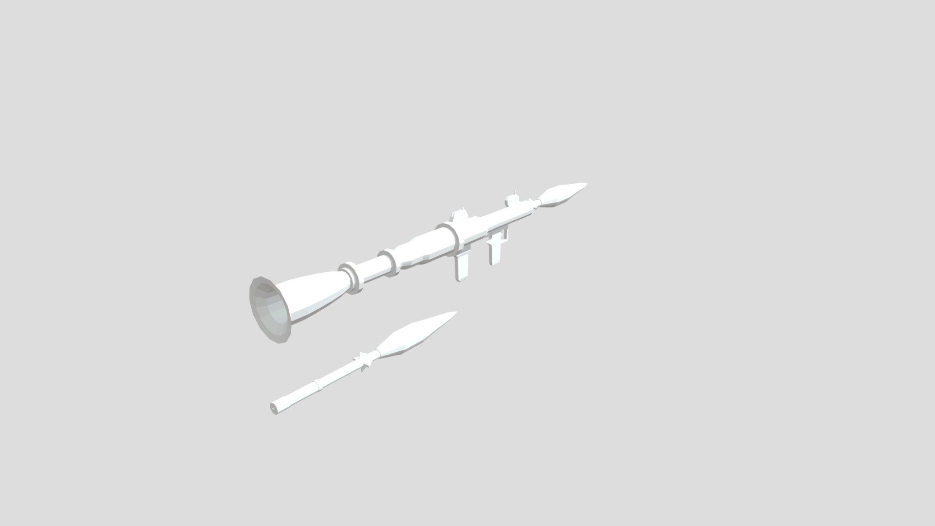 Low-Poly Rocket lancer R.P.G 7