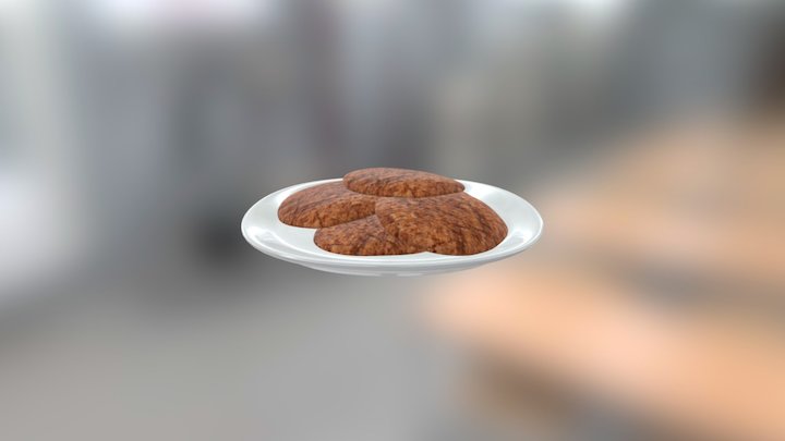 Week 04 - Hamburger Cookie Patties 3D Model