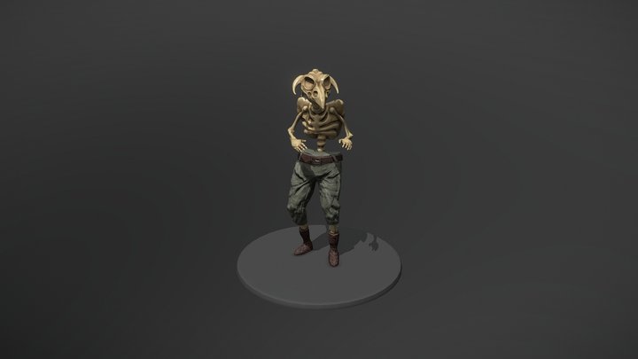 Dead Skeleton Posed Rework 3D Model