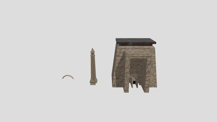 temple and arch 3D Model