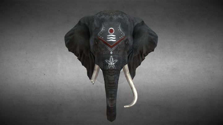 Elephant Head 3D Model