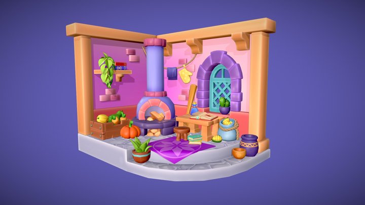 Mini Kitchen 3D Model