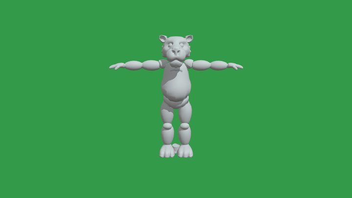 P2C_PiersonD_FreddyTigerHead 3D Model