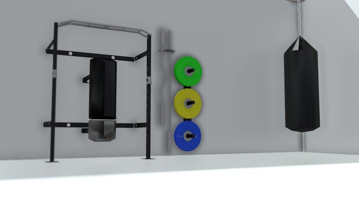 foldable gym rack 3D Model