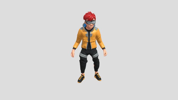 Cyber Male Character 3D Model
