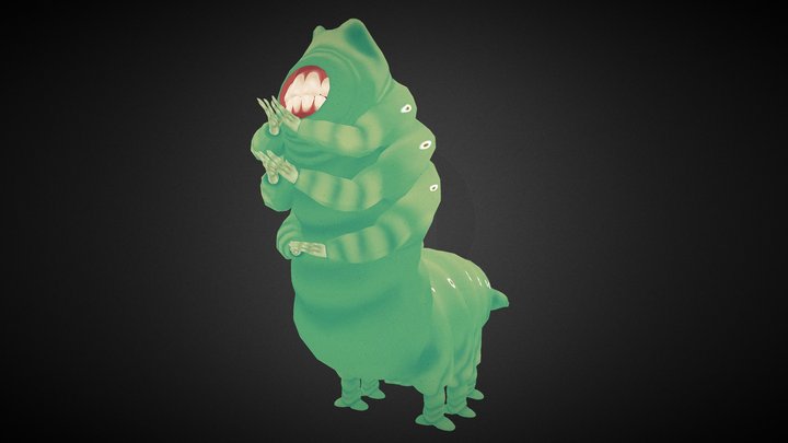 Teeth Caterpillar (Teresa Galusaurus) - 3D 3D Model