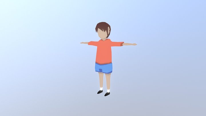 [Low Poly] Character Walk Animation 3D Model