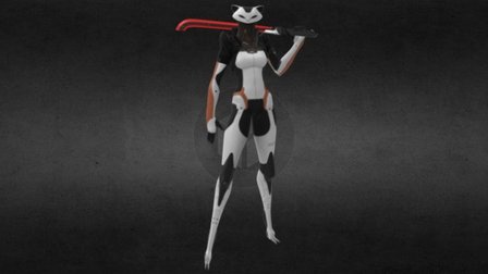 Cyber Cat Robot 3D Model