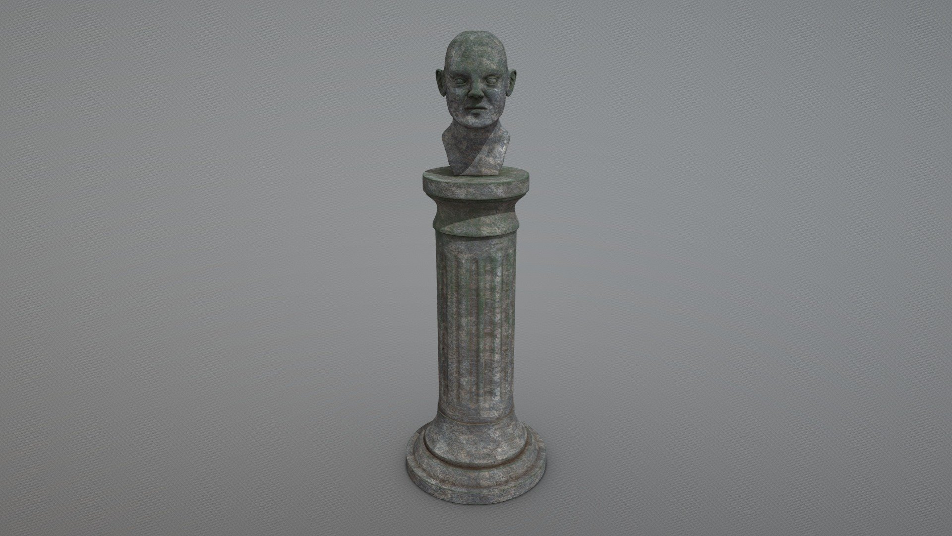 Stone Head and Pillar