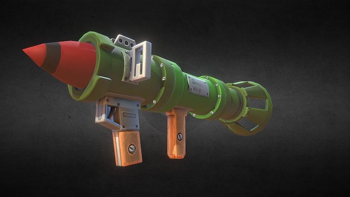 Stylized Rocket Launcher 3D Model