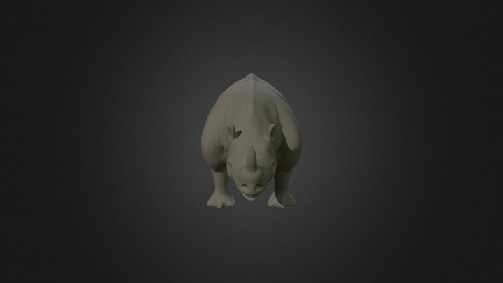 Rhino Indian 02 3D Model