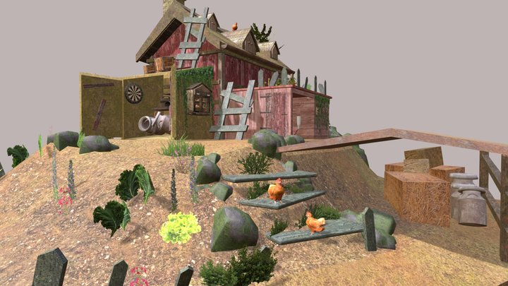 DAE Diorama retake – Small farm 3D Model