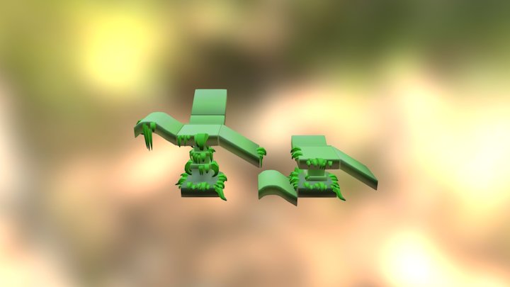 Overgrowth Structures 3D Model