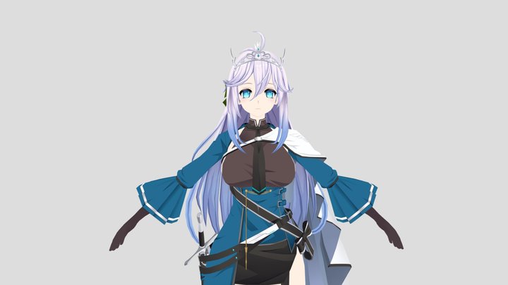 Anime woman model 3D Model