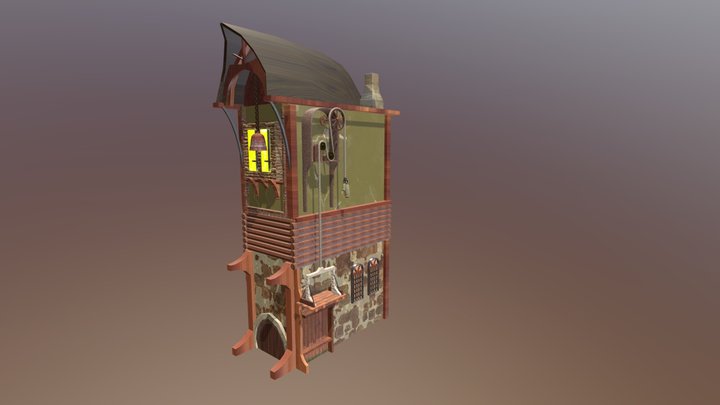 Lodge with props 3D Model