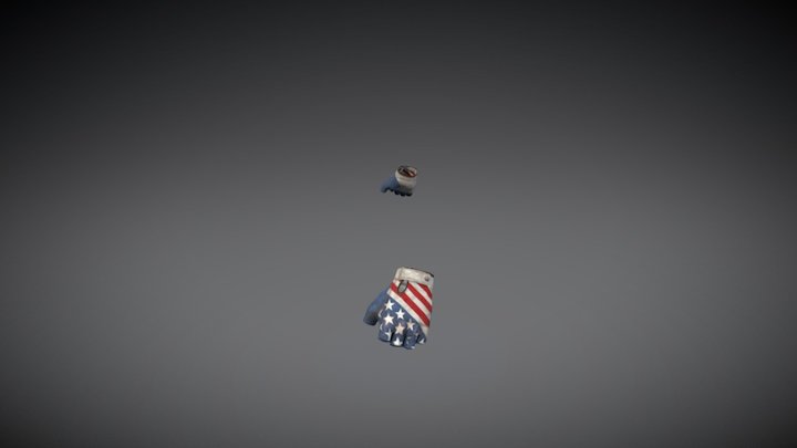 SKIN: ALL AMERICAN FINGERLESS GLOVES 3D Model